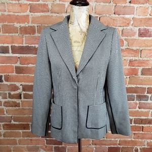 Vintage Liz Claiborne Houndstooth Tailored Blazer